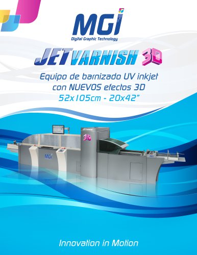 MGI JETvarnish 3D - Equipo de barnizado UV inkjet con NUEVOS efectos 3D