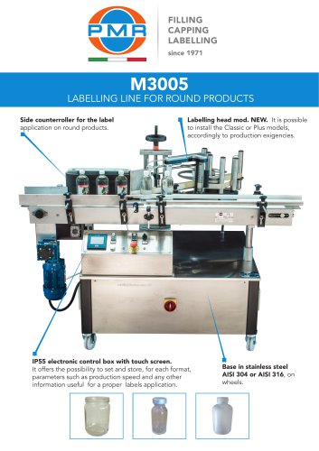 M3005 LABELLING LINE FOR ROUND PRODUCTS