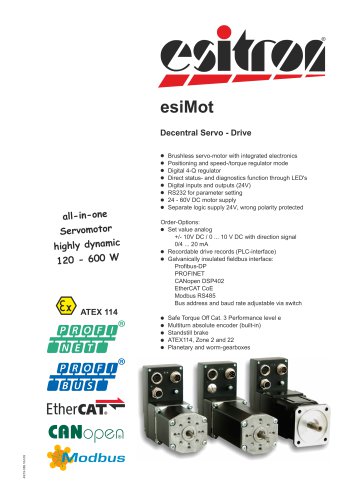 esiMot Decentral Servo - Drive 24 - 60 V DC