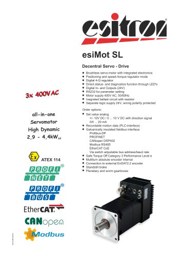 esiMot SL series  400 V AC  (3,1 - 4,4 KW)