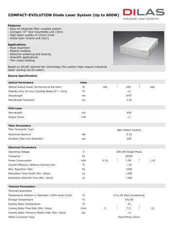 COMPACT-EVOLUTION Diode Laser System (Up To 600W)