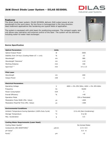 Direct Diode Laser Systems SD3000L