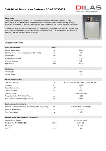 Direct Diode Laser Systems SD3000S