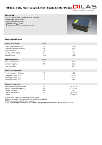 Fiber-Coupled, Multi-Single Emitter Module