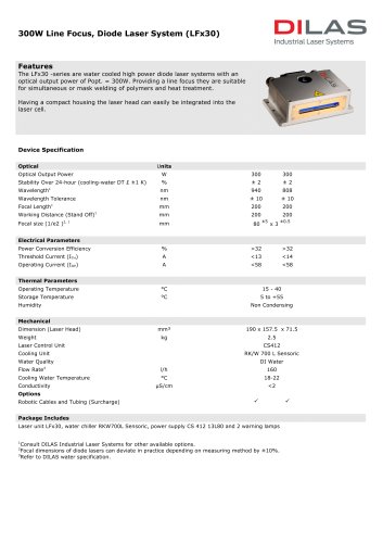 Line Focus Diode Laser System 