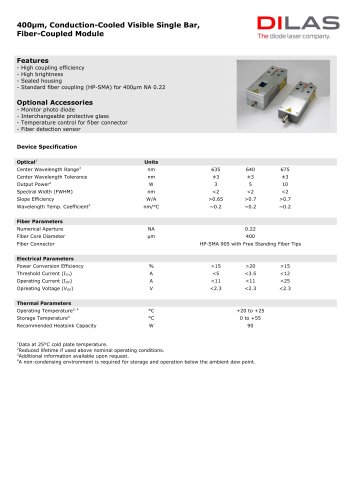 MF Conduction-Cooled, Fiber-Coupled