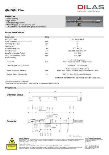 QBH/QBH Fiber (200µm, 300µm, 400µm, 600µm, 800µm)