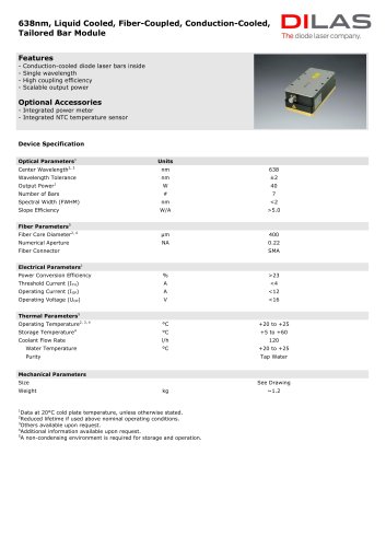 Tailored-Bar Modules 638nm