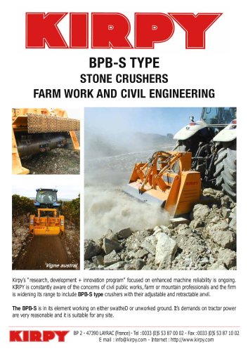 BPB-S TYPE STONE CRUSHERS