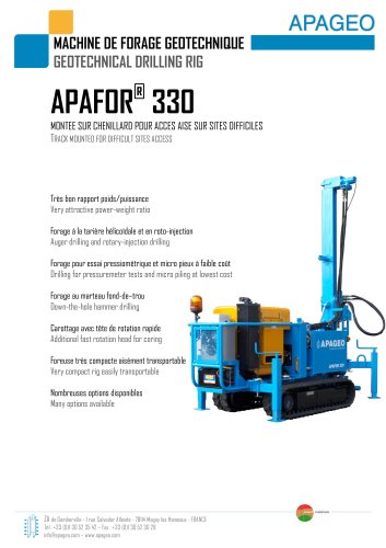 APAFOR 330 - Máquina de perforación geotécnica