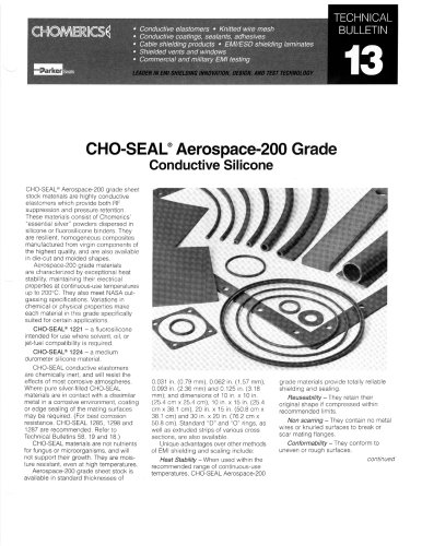 CHO-SEAL 1221 1224 Conductive Elastomers