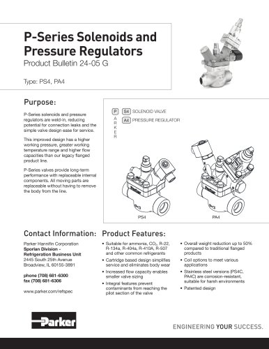 P-Series Solenoids and Pressure Regulators