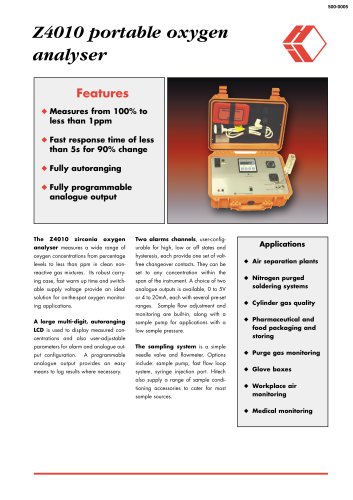 Z4010 portable oxygen analyser