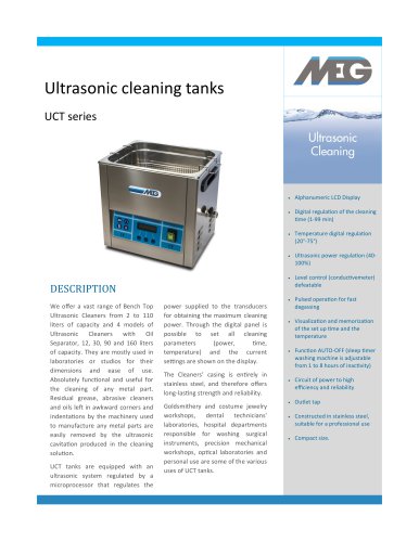 UCT ultrasonic cleaning tanks