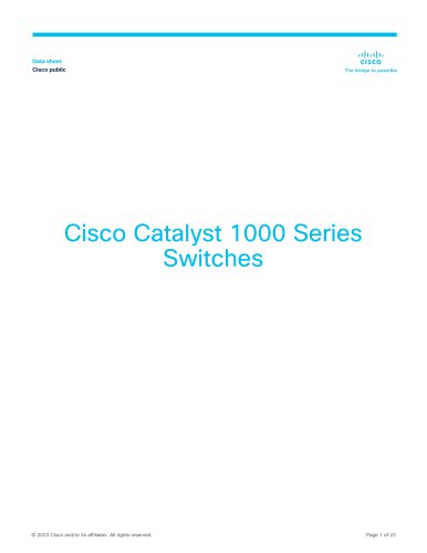 Cisco Catalyst 1000 Series Switches