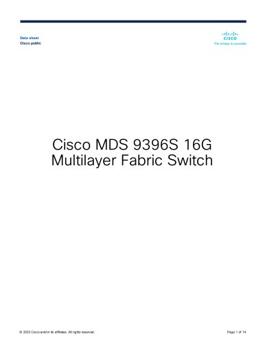 Cisco MDS 9396S 16G Multilayer Fabric Switch