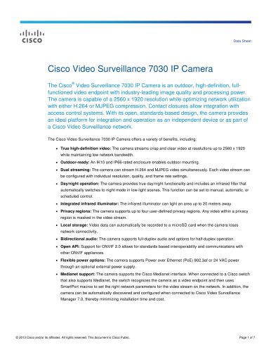 Cisco Video Surveillance 7030