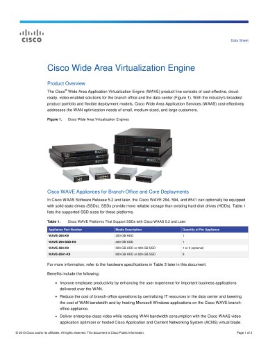 Cisco Wide Area Virtualization Engine