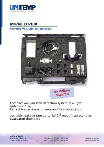 Portable vacuum leak detector