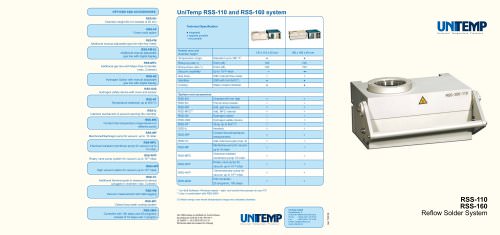 UniTemp RSS-110 and RSS-160 system