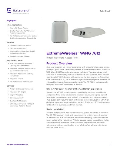 ExtremeWireless™ WiNG 7612