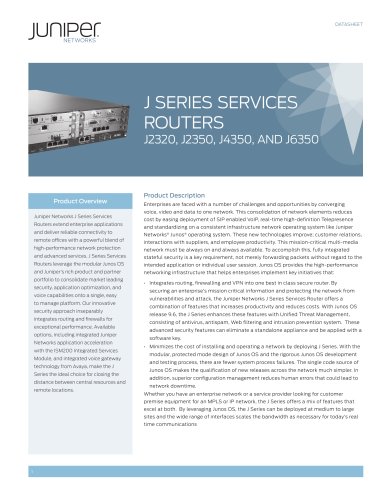 J Series Services Routers