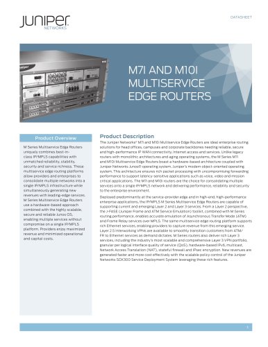 M7i and M10i Multiservice Edge Routers