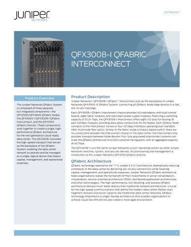 QFX3008-I QFabric Interconnect