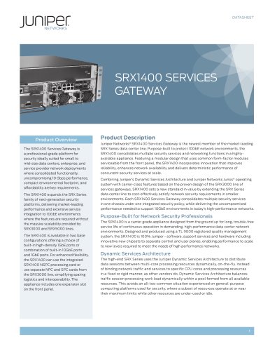 SRX1400 Services Gateway