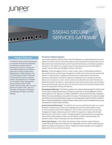 SSG140 Secure Services Gateway