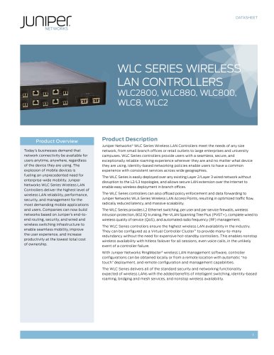 WLC Series Wireless LAN Controllers