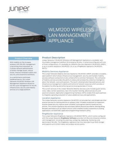 WLM1200 Wireless LAN Management Appliance