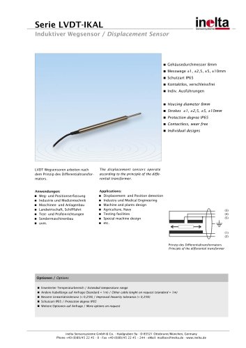 Miniature Displacement sensors Type IKAL