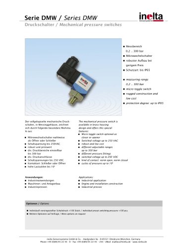 pressure switch  Series DMW