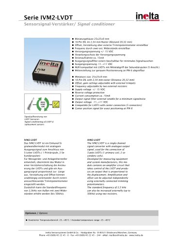 Series IVM2 - PCB (THT) Mounting - Miniature design 