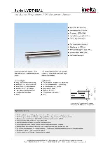 Standard Displacement sensors Type: ISAL