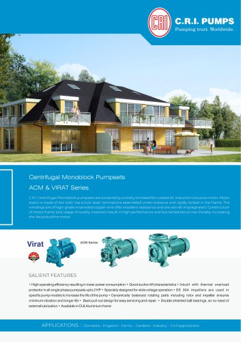 Centrifugal Monoblock Pumps ACM