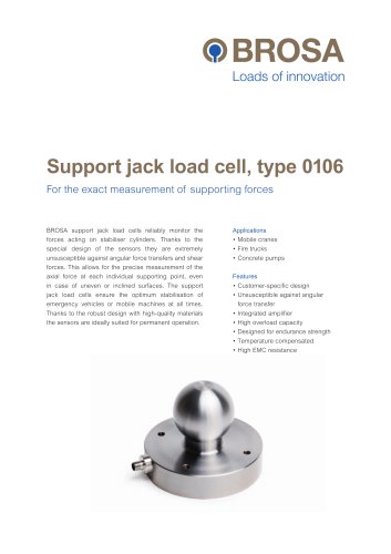 Support jack load cell Type 0106