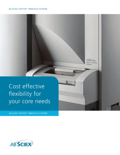 4800 Plus MALDI TOF/TOF Analyzer: Unparalleled Depth of Coverage: Proven Quantitation