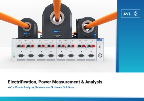 AVL‘s Power Analyzer, Sensors and Software Solutions