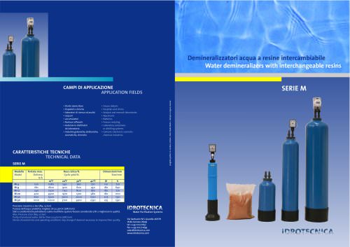 Single column water demineralizer Series M