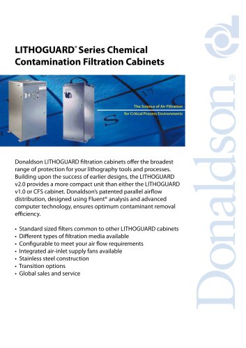 LITHOGUARD ®  Series Chemical Contamination Filtration Cabinets