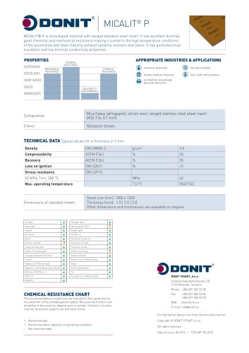 MICALIT P Gasket Sheet