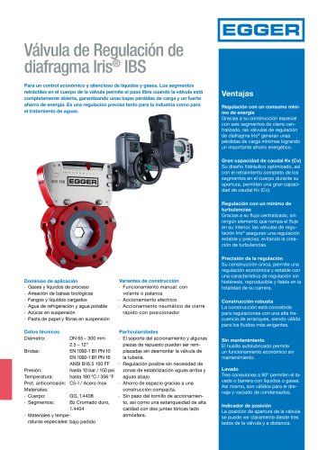 Válvula de Regulación de diafragma Iris® IBS