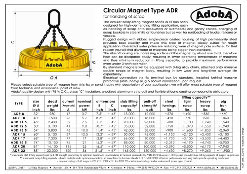 Circular Magnet Type ADR