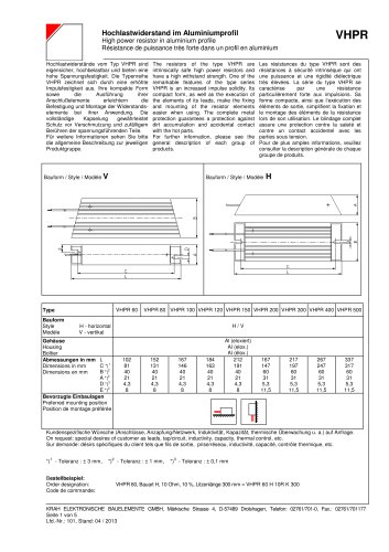 Encapsulated high power resitors VHPR