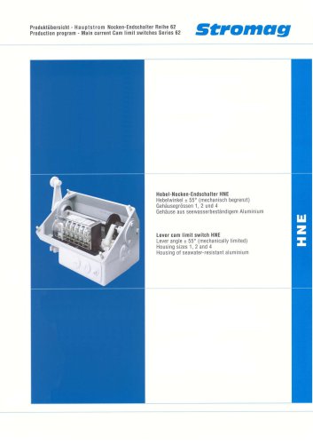 Spindle Cam Limit Switches HNE, Serie 62