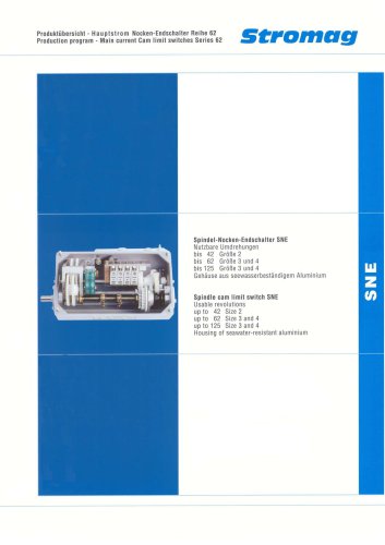 Spindle Cam Limit Switches SNE Serie 62