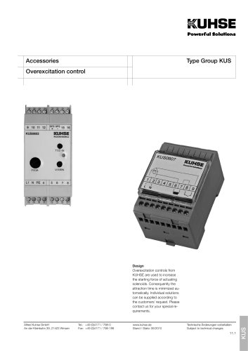 KUHSE Overexcitation controls