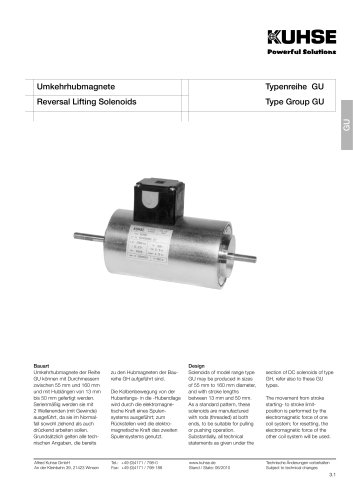 KUHSE Reversal lifting solenoids